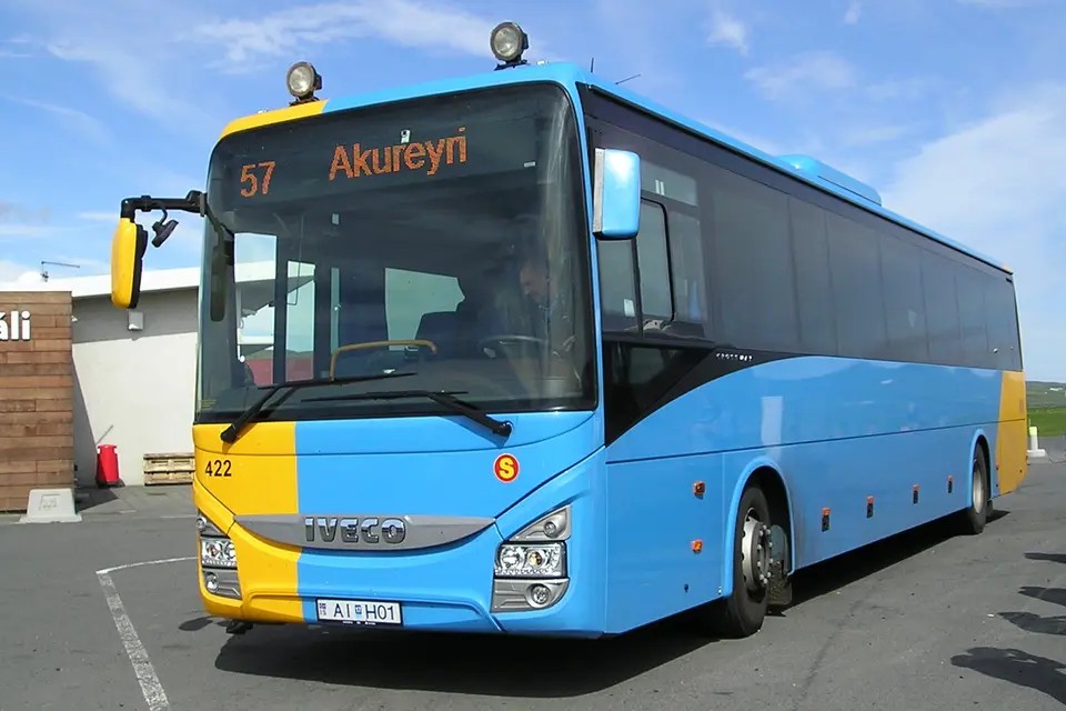 Autobus veřejné dopravy na Islandu.
